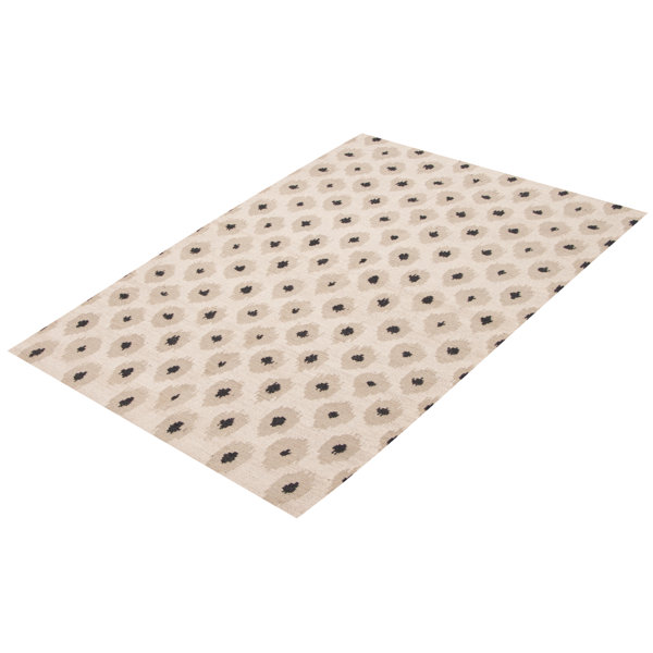 Foundry Select New Ashford Handmade Flatweave Wool Black/Gray/Beige Rug